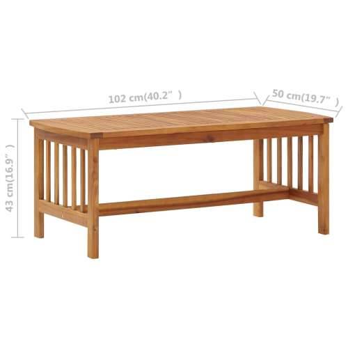Stolić za kavu 102 x 50 x 43 cm od masivnog bagremovog drva Cijena