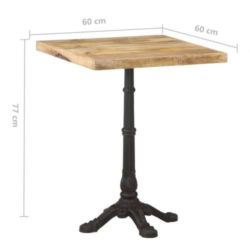 Bistro stolić 60 x 60 x 77 cm od grubog drva manga  - 1 grubo drvo manga Četvrtasto 4 legs Cijena