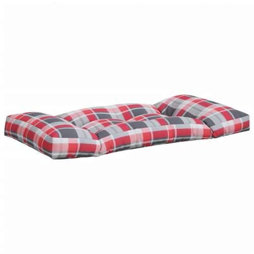 Jastuci za palete 2 kom crveni karirani od tkanine Cijena