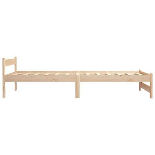 Okvir za krevet od masivne borovine 100 x 200 cm - Svjetlosmeđa 100 x 200 cm Cijena