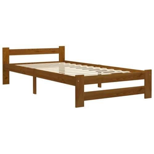 Okvir za krevet od masivne borovine boja meda 90 x 200 cm - boja meda 90 x 200 cm Cijena