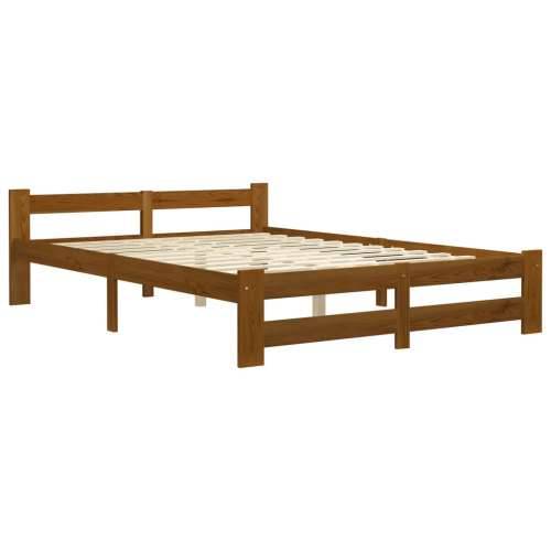 Okvir za krevet od masivne borovine boja meda 120 x 200 cm - boja meda 120 x 200 cm Cijena