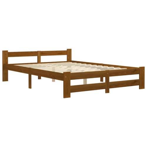 Okvir za krevet od masivne borovine boja meda 160 x 200 cm - boja meda 160 x 200 cm Cijena