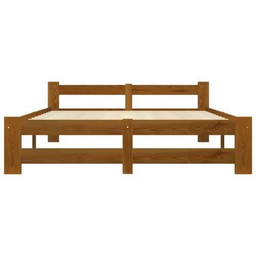 Okvir za krevet od masivne borovine boja meda 160 x 200 cm - boja meda 160 x 200 cm Cijena