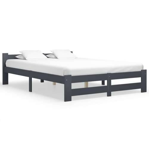 Okvir za krevet od masivne borovine tamnosivi 160 x 200 cm - Tamno siva 160 x 200 cm Cijena