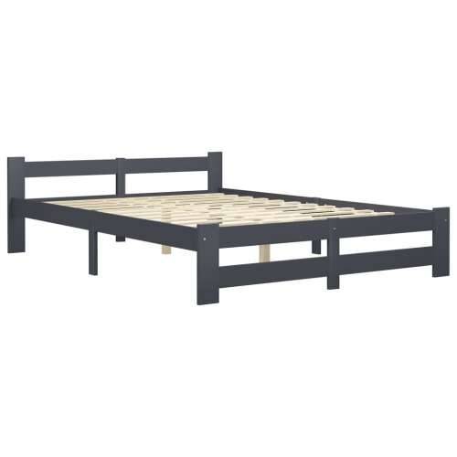 Okvir za krevet od masivne borovine tamnosivi 160 x 200 cm - Tamno siva 160 x 200 cm Cijena