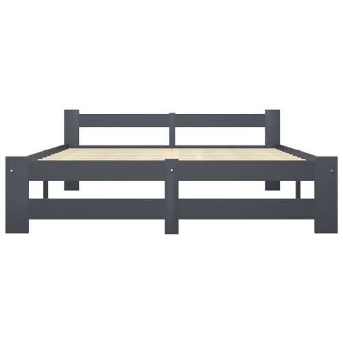 Okvir za krevet od masivne borovine tamnosivi 160 x 200 cm - Tamno siva 160 x 200 cm Cijena