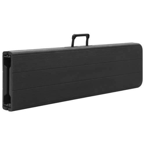 Sklopive vrtne klupe 2 kom 180 cm HDPE crne - Crna 2 1 Cijena