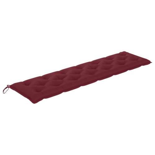 Jastuk za vrtnu klupu crvena boja vina 200 x 50 x 7 cm tkanina Cijena