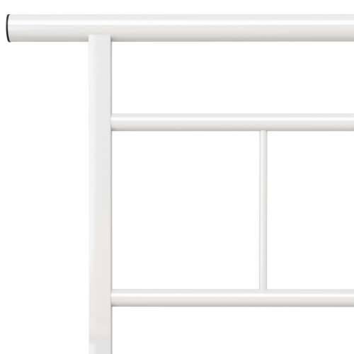 Okvir za krevet bijeli metalni 200 x 200 cm Cijena