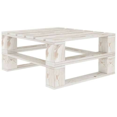 Vrtni stolovi od paleta 2 kom bijeli drveni Cijena