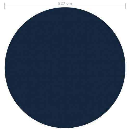Plutajući PE solarni pokrov za bazen 527 cm crno-plavi Cijena