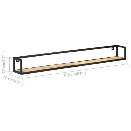 Zidne police 2 kom 160 cm od grubog drva manga - 160 cm 2 grubo drvo manga 1 Cijena