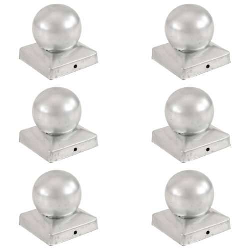 Poklopci za stupove 6 kom kuglasti metalni 91 x 91 mm - 91 x 91 mm 6 Metal Cijena