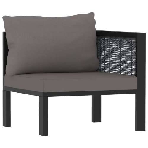 Modularna kutna sofa od poliratana s lijevim naslonom antracit  - Antracit 1 Lijeva kutna sofa s 1 jastukom za naslon Cijena