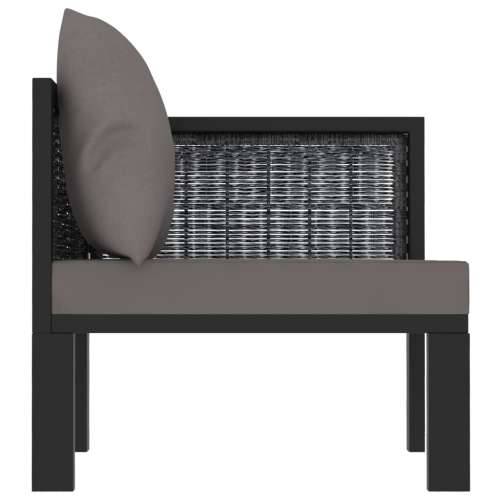 Modularna kutna sofa od poliratana s lijevim naslonom antracit  - Antracit 1 Lijeva kutna sofa s 1 jastukom za naslon Cijena