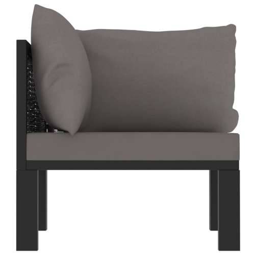 Modularna kutna sofa od poliratana s lijevim naslonom antracit - Antracit 1 Lijeva kutna sofa s 2 jastuka za naslon Cijena