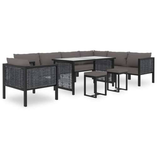 Modularna kutna sofa od poliratana s lijevim naslonom antracit - Antracit 1 Lijeva kutna sofa s 2 jastuka za naslon Cijena