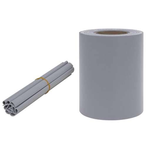 Vrtni zaslon za privatnost PVC 35 x 0,19 m mat svjetlosivi Cijena