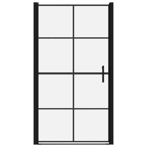 Vrata za tuš od kaljenog stakla 100 x 178 cm crna Cijena