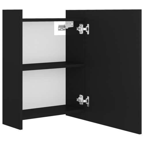 Kupaonski ormarić s ogledalom crni 62,5 x 20,5 x 64 cm drveni - Crna 1 Cijena