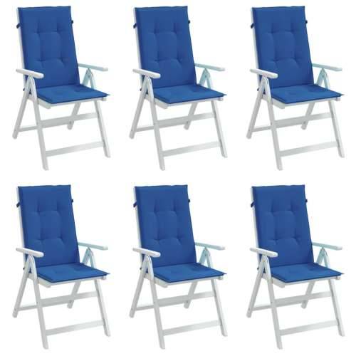 Jastuci za vrtne stolice 6 kom plavi 120 x 50 x 3 cm od tkanine Cijena
