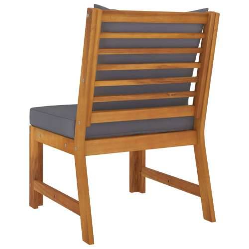 Modularna srednja sofa s tamnosivim jastucima bagremovo drvo - Tamno siva 1 srednja sofa Cijena