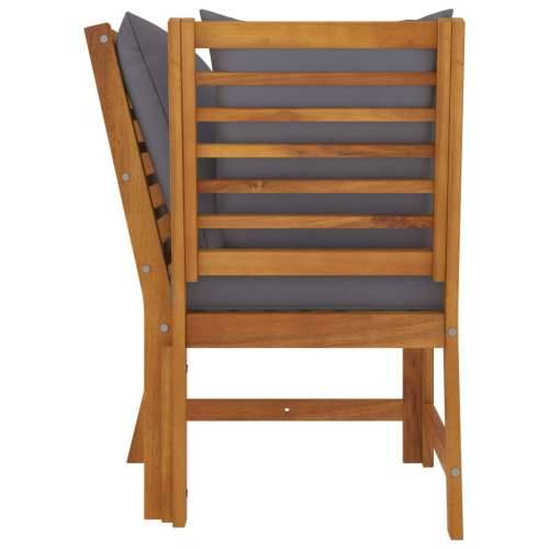 Modularna kutna sofa s tamnosivim jastucima bagremovo drvo - Tamno siva 1 kutna sofa Cijena
