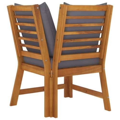Modularna kutna sofa s tamnosivim jastucima bagremovo drvo - Tamno siva 1 kutna sofa Cijena