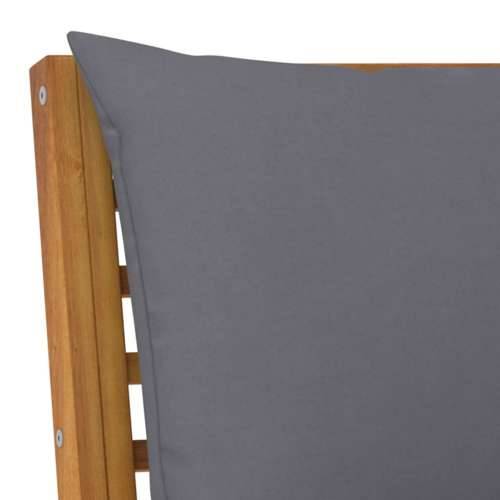 Modularna kutna sofa s tamnosivim jastucima bagremovo drvo - Tamno siva 1 kutna sofa Cijena