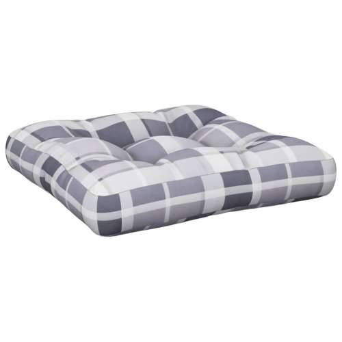 Jastuk za palete sivi karirani 60 x 60 x 12 cm od tkanine Cijena