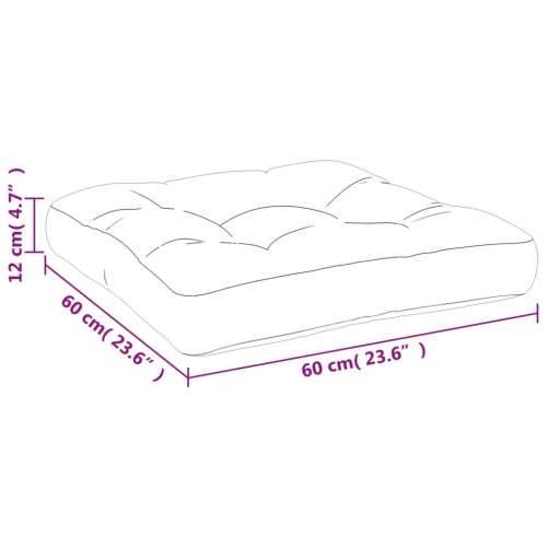 Jastuk za palete sivi karirani 60 x 60 x 12 cm od tkanine Cijena