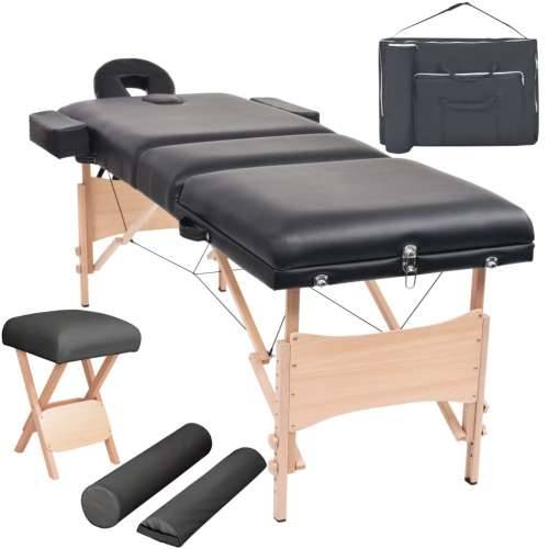 Sklopivi trodijelni stol za masažu i stolica set debljina 10 cm