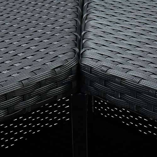 Kutni barski stol crni 100 x 50 x 105 cm od poliratana - Crna 1 Cijena