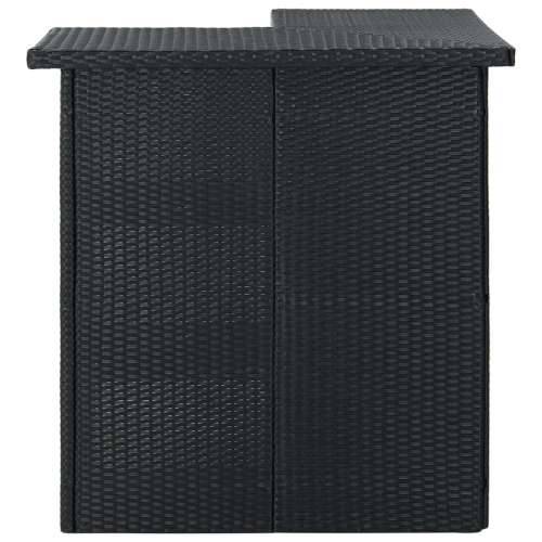 Kutni barski stol crni 100 x 50 x 105 cm od poliratana - Crna 1 Cijena