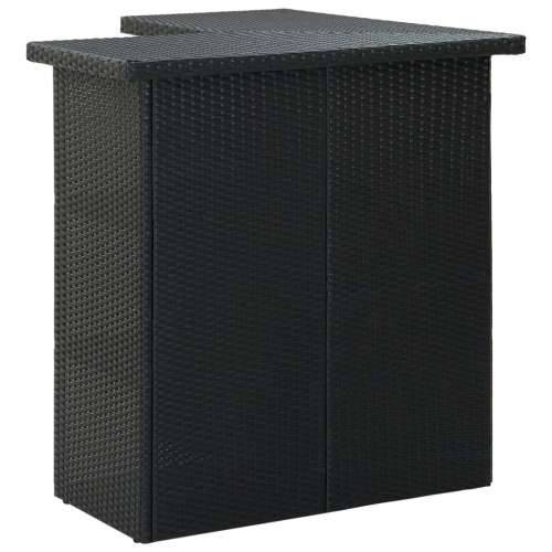 Kutni barski stol crni 100 x 50 x 105 cm od poliratana - Crna 1 Cijena