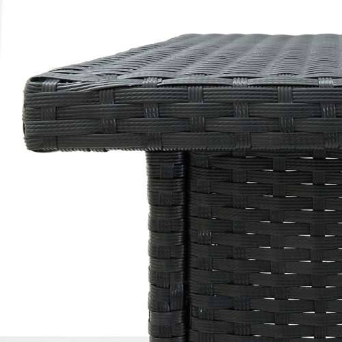 Kutni barski stol crni 100 x 50 x 105 cm od poliratana - Crna 1 Cijena