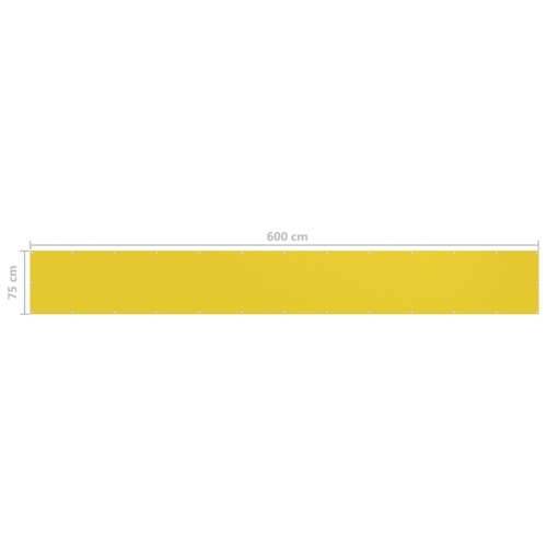 Balkonski zastor žuti 75 x 600 cm HDPE - Žuta 75 x 600 cm Cijena