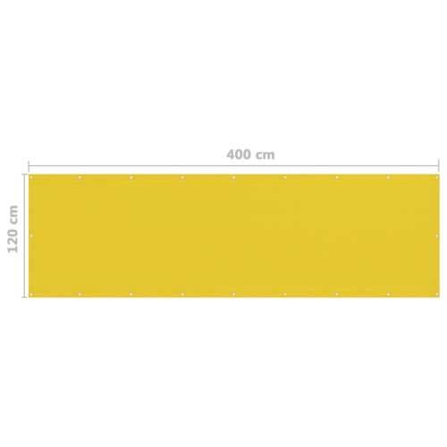 Balkonski zastor žuti 120 x 400 cm HDPE - Žuta 120 x 400 cm Cijena