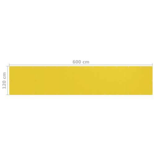 Balkonski zastor žuti 120 x 600 cm HDPE - Žuta 120 x 600 cm 1 Cijena