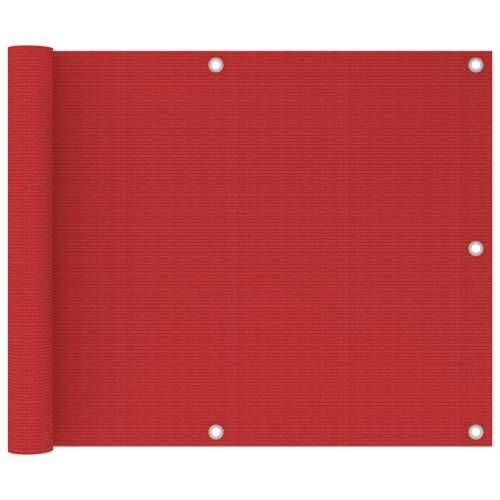 Balkonski zastor crveni 75 x 500 cm HDPE Cijena