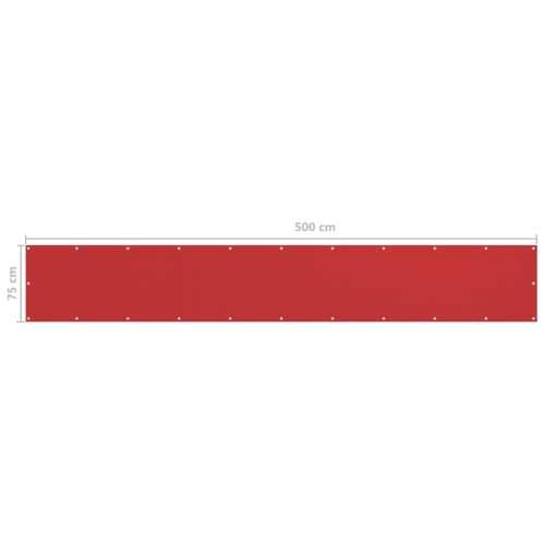 Balkonski zastor crveni 75 x 500 cm HDPE - Crvena 75 x 500 cm Cijena