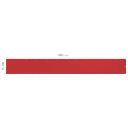 Balkonski zastor crveni 75 x 600 cm HDPE - Crvena 75 x 600 cm Cijena