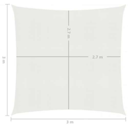 Jedro za zaštitu od sunca 160 g/m² bijelo 3 x 3 m HDPE - Bijela 3 x 3 m 1 Cijena