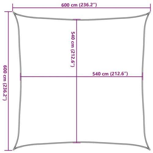 Jedro za zaštitu od sunca 160 g/m² bijelo 6 x 6 m HDPE - Bijela 6 x 6 m 1 Cijena