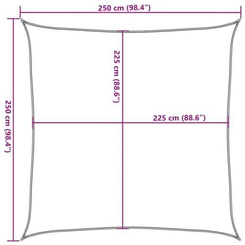 Jedro za zaštitu od sunca 160 g/m² smeđe-sivo 2,5 x 2,5 m HDPE - Sivo-smeđa 2.5 x 2.5 m 1 Cijena