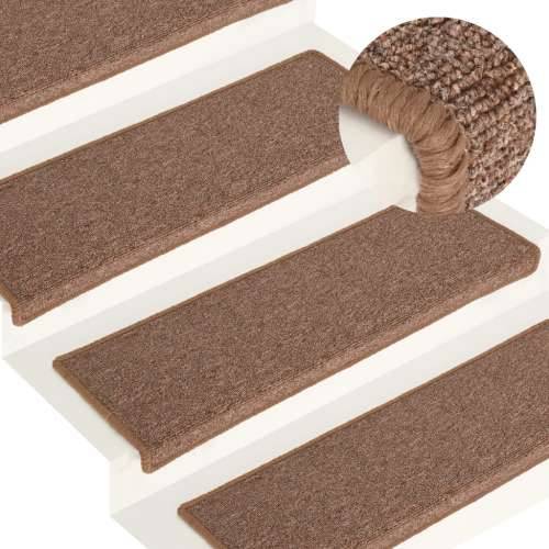 Tepisi za stepenice 15 kom 65x21x4 cm smeđi - Smeđa 65 x 21 x 4 cm 15 Cijena