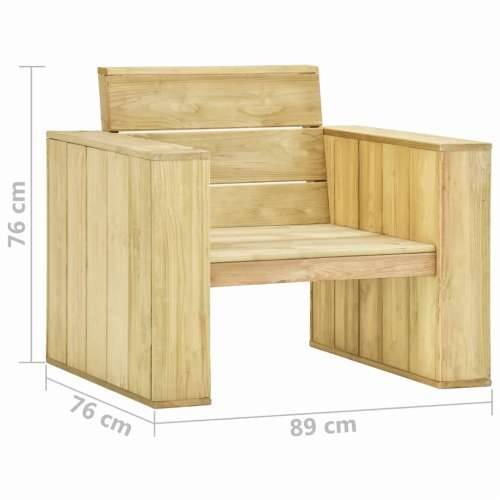 Vrtne stolice 2 kom 89 x 76 x 76 cm od impregnirane borovine - 2 Cijena