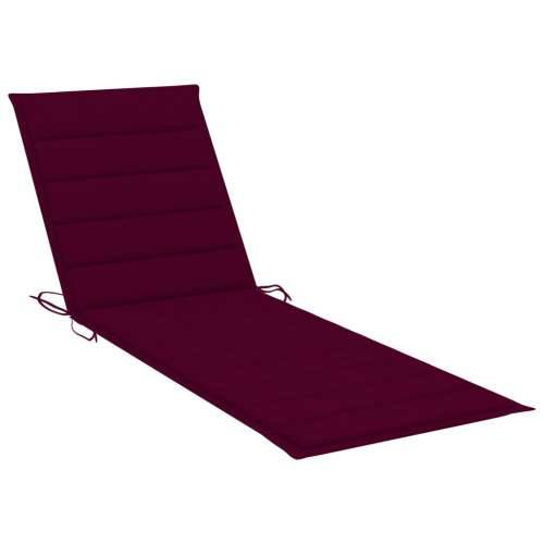 Jastuk za ležaljku crvena boja vina 200 x 60 x 3 cm od tkanine Cijena