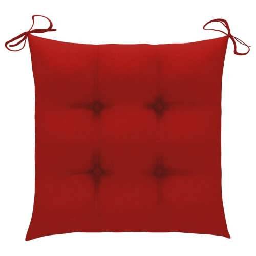 Jastuci za stolice 4 kom crveni 50 x 50 x 7 cm od tkanine Cijena